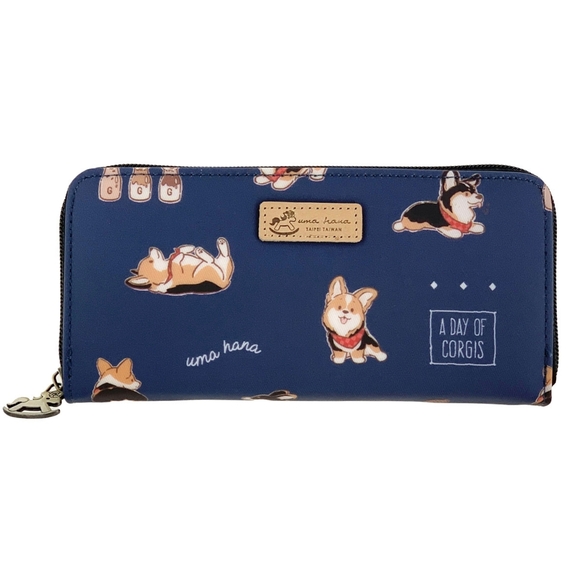 Waterproof Tricolor Corgi Long Wallet Fits Phone & Bills - Picture 1 of 14